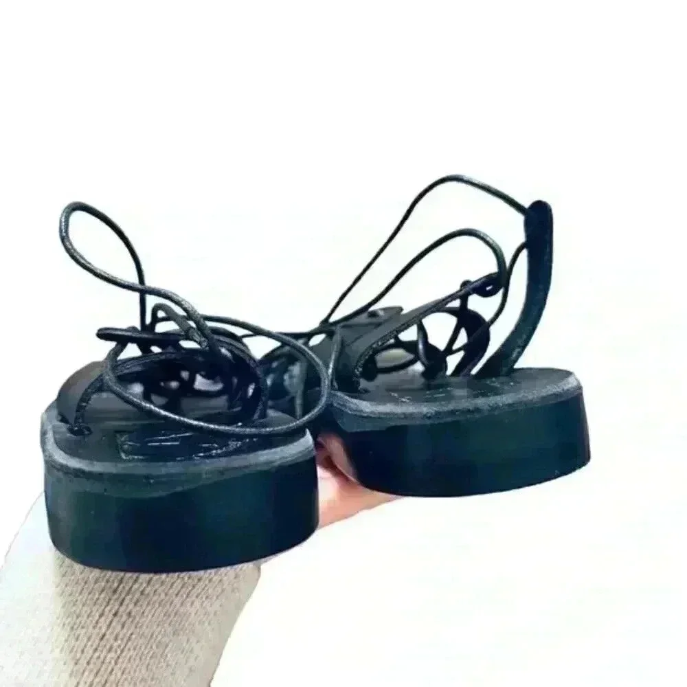Anthropologie Jerusalem Sandals - Leather Lace EU 38 US